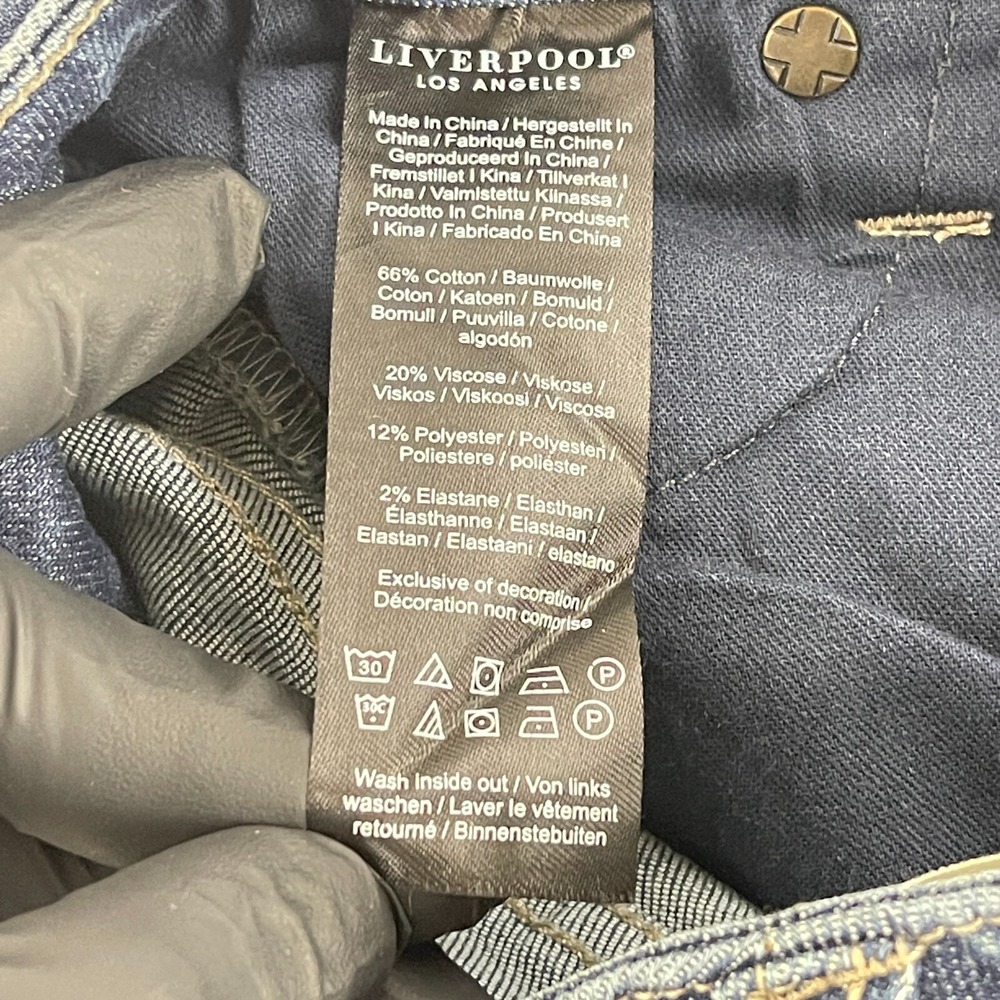 Liverpool Los Angeles Blue Denim Straight Leg Jeans Womens Mid-Rise Size‎ 25 - Picture 13 of 15